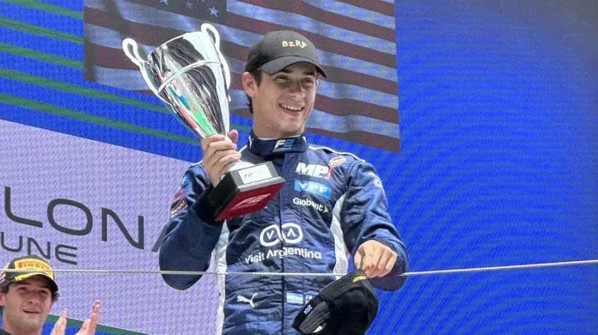 Podio de Franco Colapinto en Barcelona