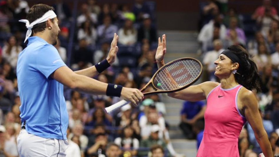 DelPo y Gabi ganaron en una exhibición del US Open