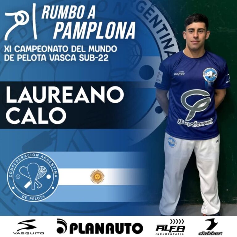 Laureano Caló en el Mundial Sub 22 de Pelota en Pamplona