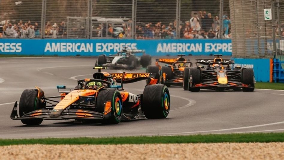 Lando Norris se quedó con la primera del año en Australia